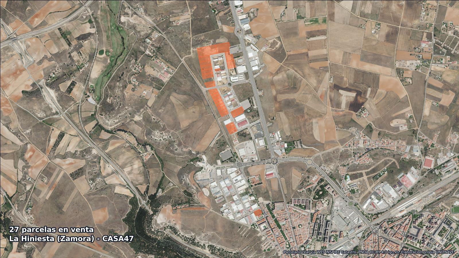 CASA47 saca a concurso 27 parcelas del polígono La Hiniesta en Zamora, casi 100.000 metros cuadrados