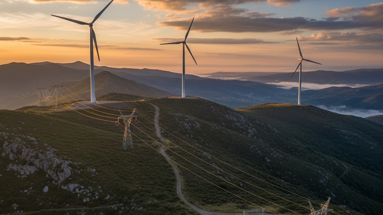 Un parque eólico de 27 MW entre Ourense y León: el 'Ferromolín' y su línea de 14 km hasta la subestación de REE