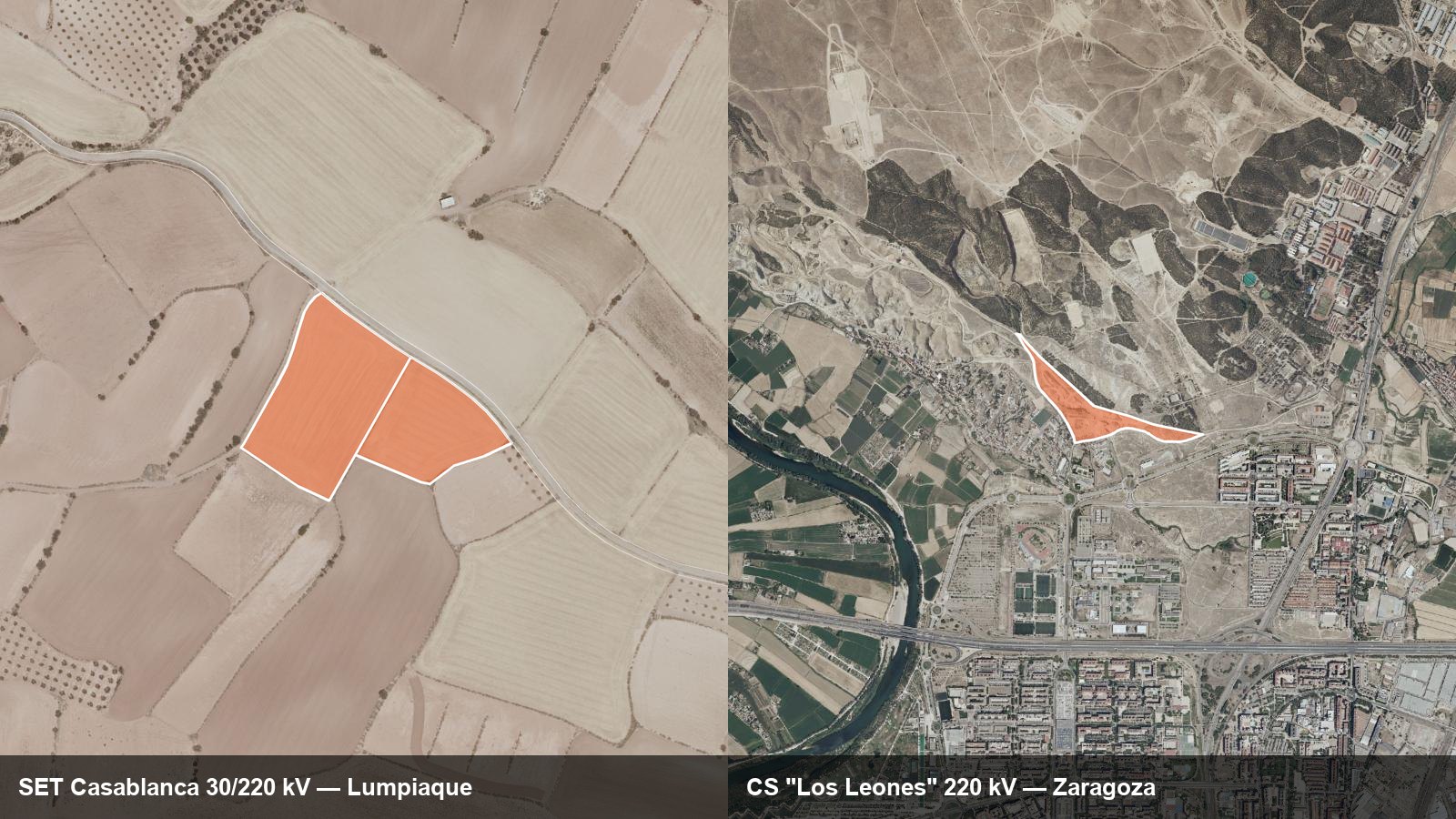Nudo de evacuación SET Casablanca–Los Leones en el valle del Jalón (Zaragoza): DIA favorable para 9 proyectos renovables y 148,21 MW