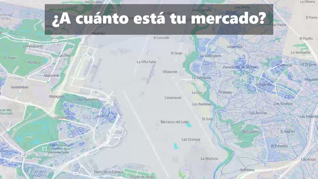 Distancia a la autovía A-2 medida sobre el mapa